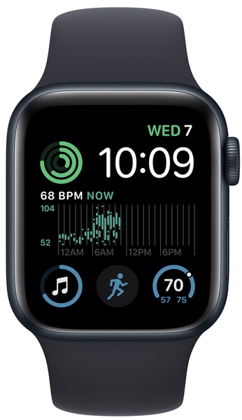 Apple Watch SE 2022 GPS + Cellular 40mm Midnight Aluminum Case with Midnight Sport Band - Regular (MNPL3) 31-06 фото