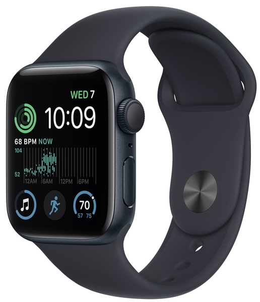 Apple Watch SE 2022 GPS 44mm Midnight Aluminum Case with Sport Band (MNK03) 31-01 фото