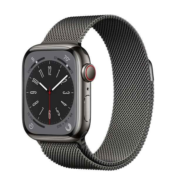 Apple Watch Series 8 GPS + Cellular 45mm Graphite Stainless Steel Case with Milanese Loop Graphite (MNKW3, MNKX3) 30-011 фото